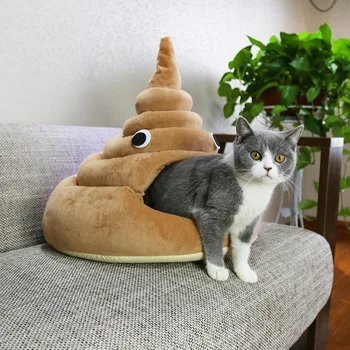 

[MPK Cat House] Funny Poop Cat Bed, Available in 2 Colors and 3 Sizes