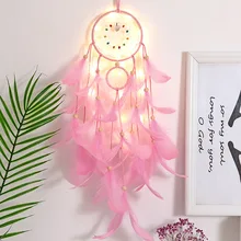 Indian dream catcher pendant home decoration whit lamp three-ring large dream catcher feather handcrafted pendant Indian dream catcher pendant home decoration whit lamp three-ring large dream catcher feather handcrafted pendant
