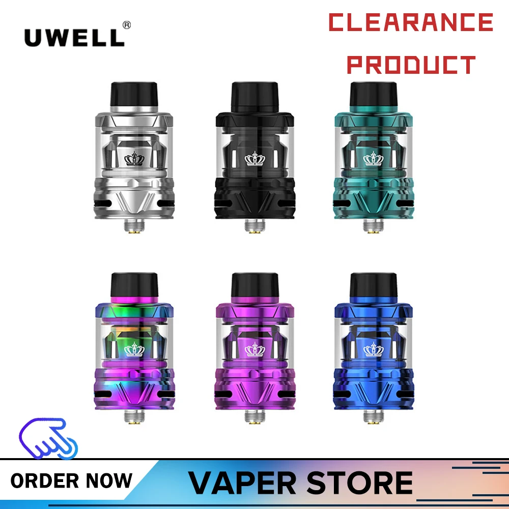 

Clearance Original Uwell Crown 4 Tank 2ML TPD Atomizer With Dual SS904L Coil Electronic Cigarette Atomizer Tank for 510 thread