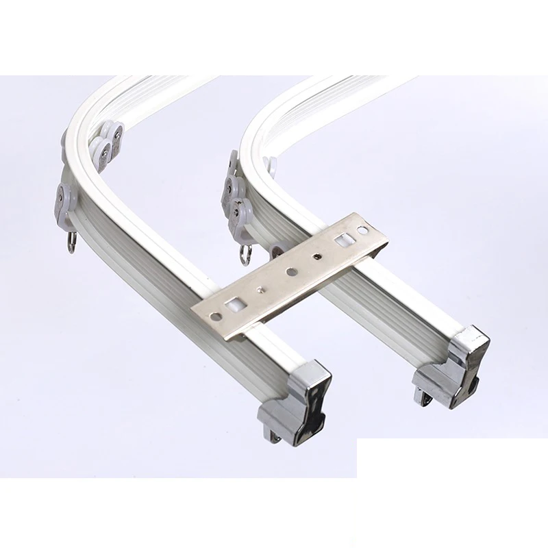 High Quality Straight / bay Window flexible Curved Curtain Tracks Bendable Rod Rail Track Customizable for bay/ balcony Window