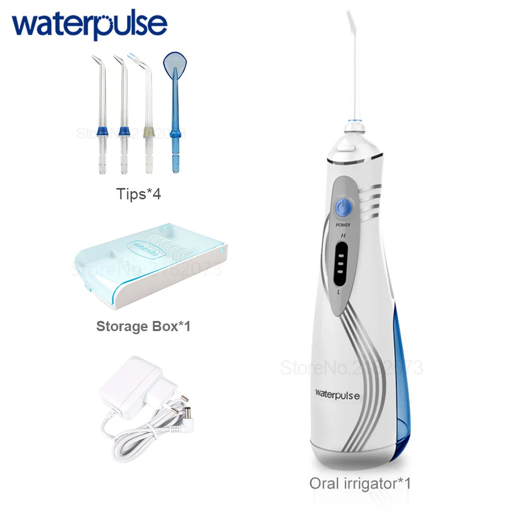 Waterpulse V400P ирригатор для полости рта Портативный зубная нить с 4 шт. наконечники