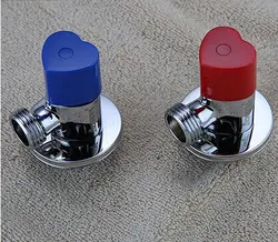 Высокого качества хромированное покрытие наполнения клапаны с красный и синий ручка