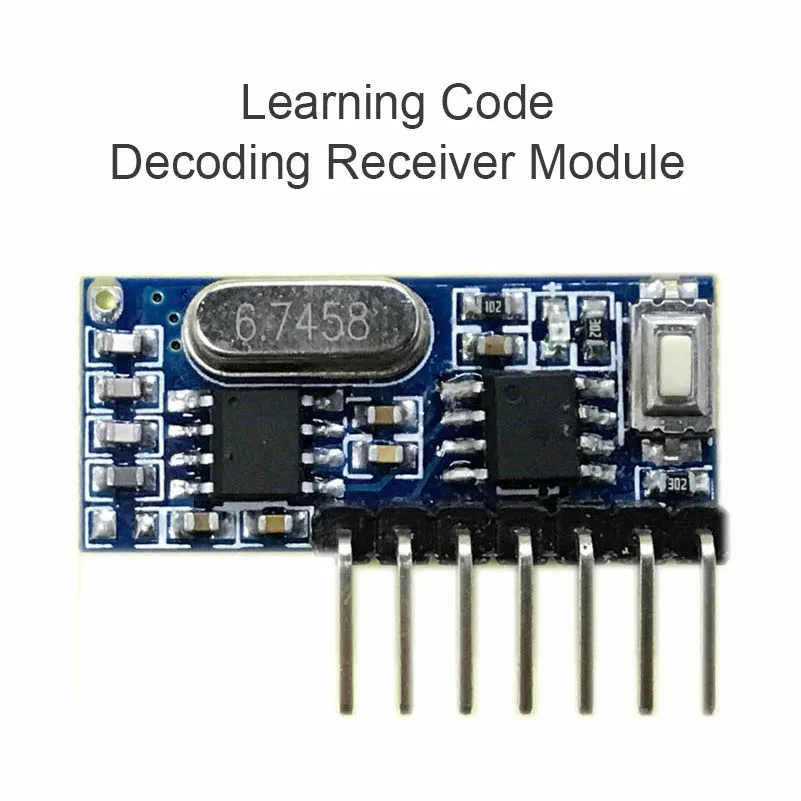 433 Mhz Wireless Receiver and Transmitter Remote Control Learning Code 1527 Decoding Module 4 Ch output With Learning Buttondiy kitFor Arduino/ARM/MCUFor Wireless Power switch socket remote control LED electric doors Etc.
