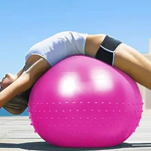 Мяч для йоги 65 см половина массаж частиц Новогодние декоративные шарики взрывозащищенный тренажерный зал упражнения тренировочные мячи похудение
