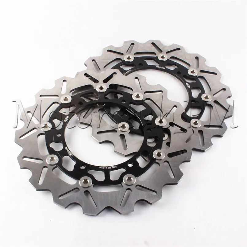 

Motorcycle Front Brake Disc Rotors Set For Yamaha YZF R1 1998-2003 YZF R6 1999-2002 YZF600R THUNDERCAT 1996-2007 Black