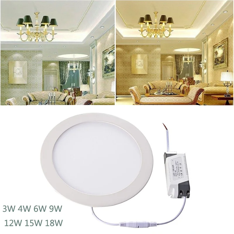

Round LED Panel Light 18W 15W 12W 9W LED Surface Ceiling Square Light AC85-265V Modern Ceiling Lamp For Decoration Home Lighting