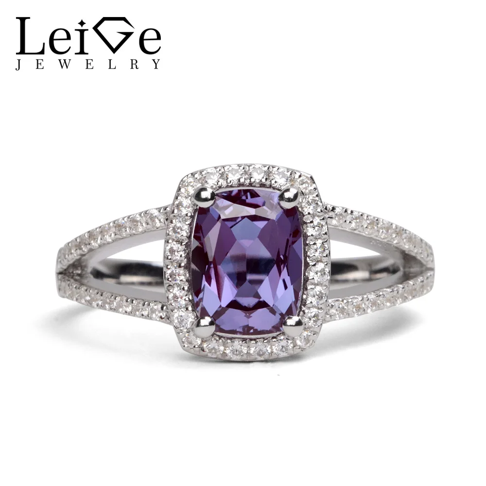 Украшения leige Александритовое кольцо серебро 925 ювелирное двойное кольцо 6*8 мм Подушка свадебное обручальное цветное кольцо-Хамелеон для же... Украшения leige Александритовое кольцо серебро 925 ювелирное двойное кольцо 6*8 мм Подушка свадебное обручальное цветное кольцо-Хамелеон для же...