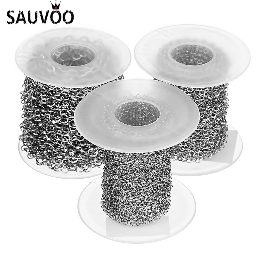 SAUVOO cadena Rolo de acero inoxidable,