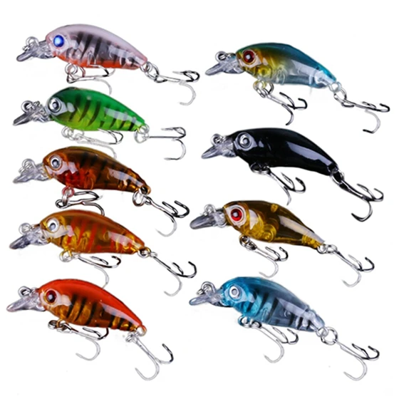 

New HENG JIA Rock little fat Luya bait 4.5cm / 4g bionic bait plastic mini bionic bait 1 set 9