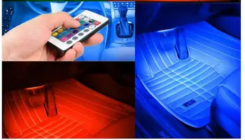 

4Pcs LED Car atmosphere lights Strip Interior Decorative for Mercedes benzW203 W210 w204 w211 CLK c180 e200 C E S CLS CLA SLK