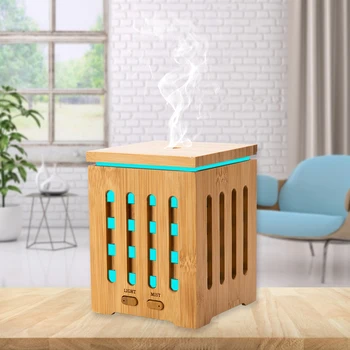 

Real Bamboo Essential Oil Diffuser Ultrasonic Aromatherapy Diffusers with 7 LED Colorful Lights and Waterless Auto Shut