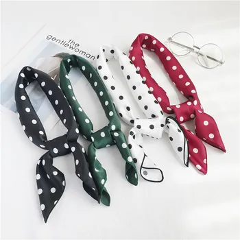 

2019 new elegant women's square silk head with satin scarf tight retro wild fashion small square