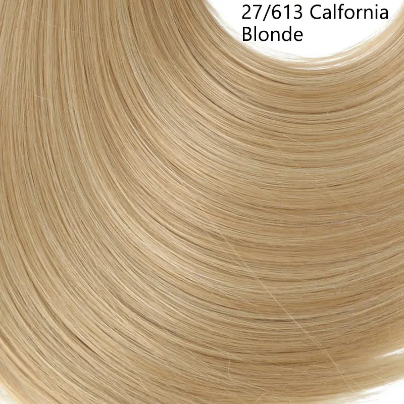 Calfornia Blonde Волнистые u-образные парики для женщин 2" 170 г на заколках для наращивания, невидимые полунакладные синтетические парики, длинные черные натуральные шиньоны - Цвет: Calfornia Blonde
