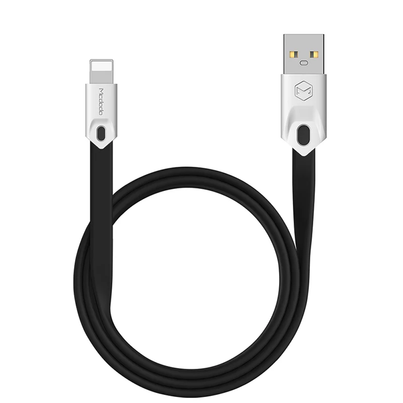 Mcdodo USB кабель для iPhone x 8 7 Plus 2.1A Lightning-USB кабель передачи данных для быстрой зарядки для iPhone 6 iPad шнур для мобильного телефона - Цвет: Black