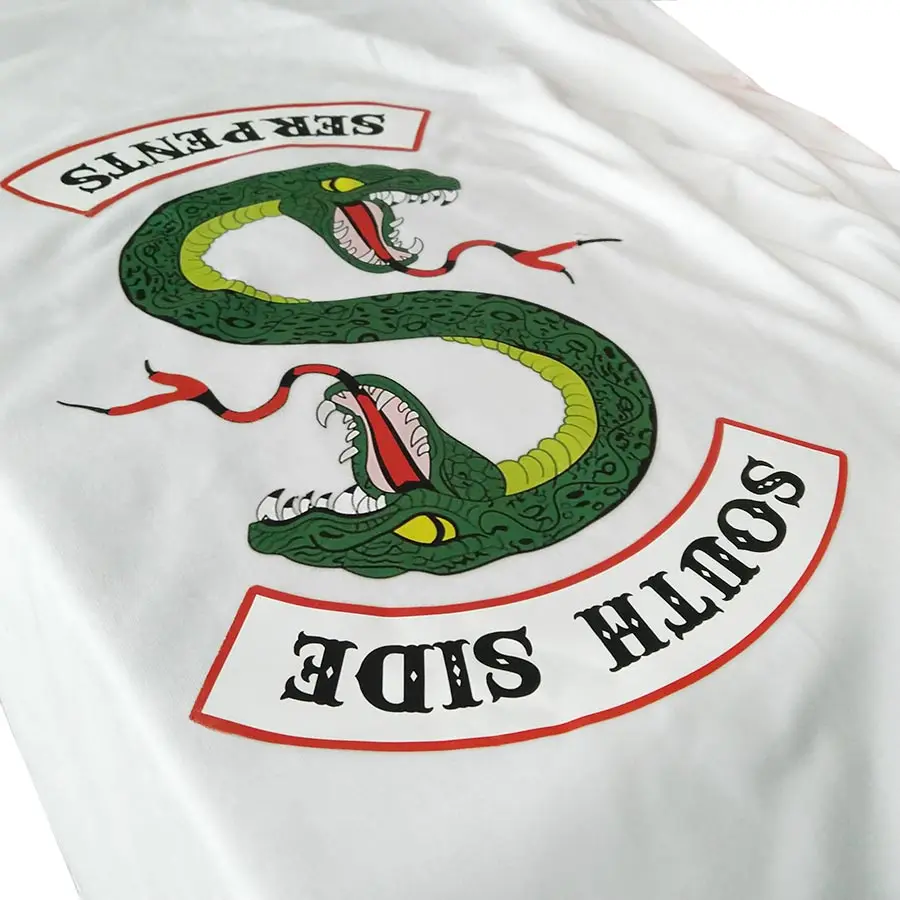 COSBILL Зеленый нашивки «Змея» передачи тепла куртка Аппликация утюг на Стикеры для одежды ривердейл "South Side serpents" патч Y-192