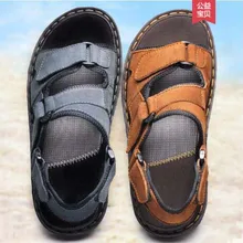 Модные новые мужские сандалии; повседневная обувь на плоской подошве; летние шлепанцы; Мужские размеры 45, 46; men0017