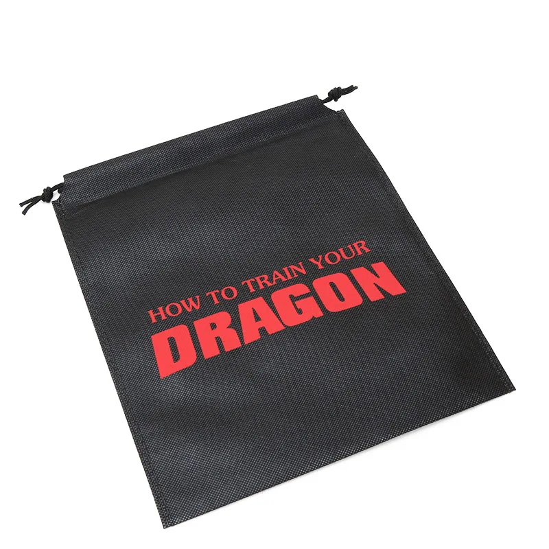 

2019 29*23cm How to Train Your Dragon 3 Toy Drawstring Bag Gift Bags Plush Bag Toothless Night Fury Letter Bag for toys