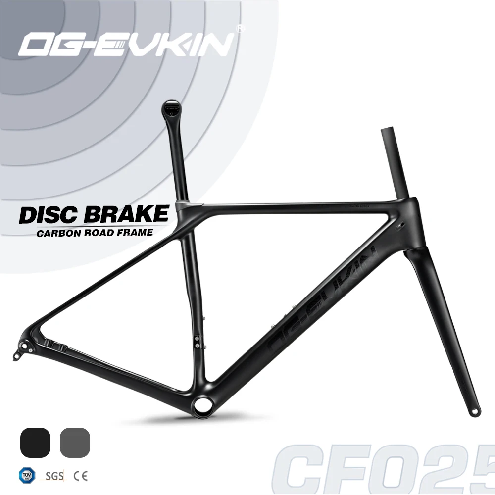 Best OG-EVKIN CF-025 Carbon Road Frame Disc Brake BB86 Bicycle Frame Carbon Framework Di2/Mechanical SuperLight 1050g Road Bike Frame 0 Best OG-EVKIN CF-025 Carbon Road Frame Disc Brake BB86 Bicycle Frame Carbon Framework Di2/Mechanical SuperLight 1050g Road Bike Frame 0