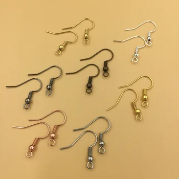 

SEA MEW 1000PCS Copper Ear Hook Clasp Charms Allergy Free Earring Wires For Jewelry Making