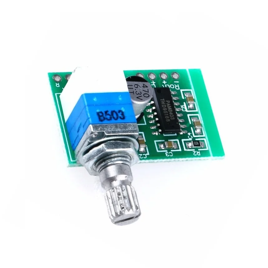 Super Mini PAM8403 DC 5V 2 канальный USB цифровой аудио усилитель плата модуль 2*3 Вт регулятор
