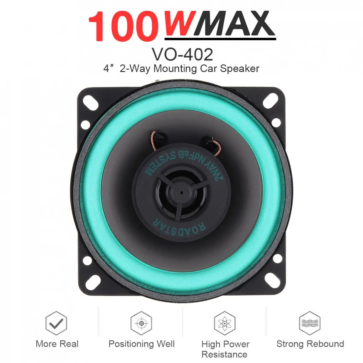 

1PC 4 Inch 100W 12V Universal Car HiFi Coaxial Speaker Vehicle Door Auto Audio Music Stereo Full Range Frequency Speakers