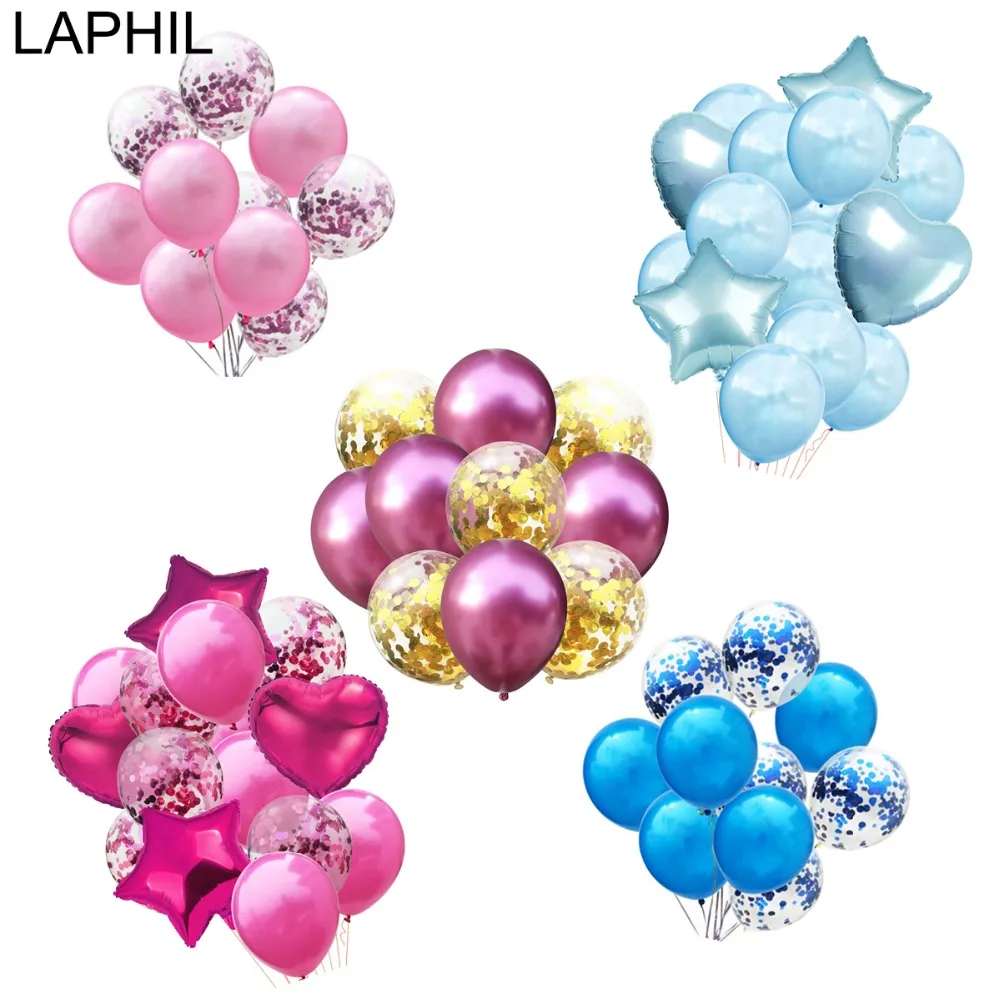 

LAPHIL Multi Latex Balloons Birthday Decor Confetti Air Ballon Wedding Event Party Supplies Babyshower Boy Girl Gender Reveal