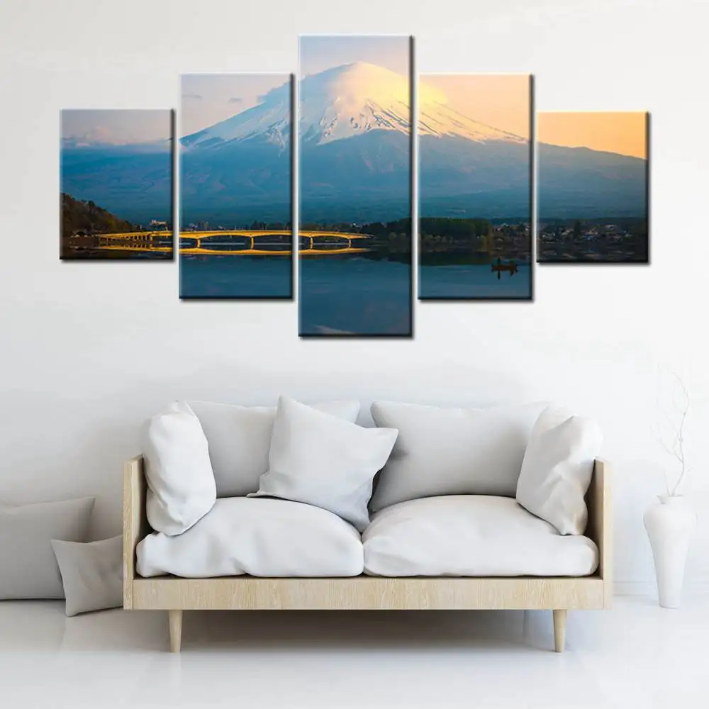

Wall Decor Mountains in Japan Mount Fuji Landscape Posters and Prints Picture Wall Art Canvas Painting for Home Decorations Gift