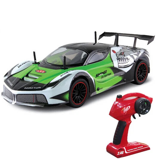 Радиоуправляемый автомобиль для GTR GT3 2,4G 1:10, Дрифтерный автомобиль, высокая скорость, чемпион, Радиоуправление, 2WD, модель автомобиля, Электрический RTR, детская игрушка для хобби - Цвет: Зеленый