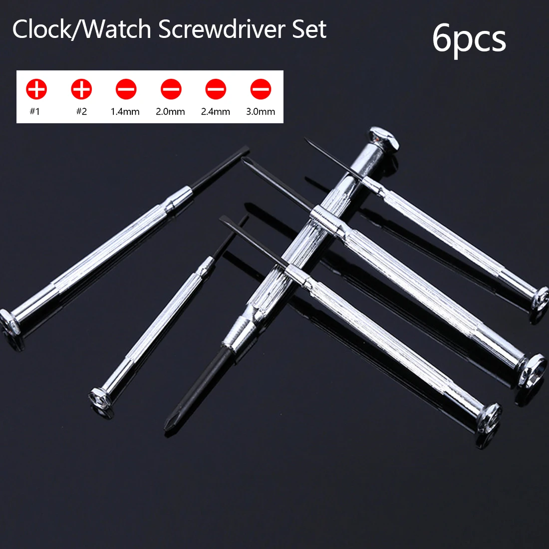 

Best 6pcs Precision Multifunction Mini Screwdriver Set with Slotted Phillips Bits for Watch Glasses Screw driver Repair Tools