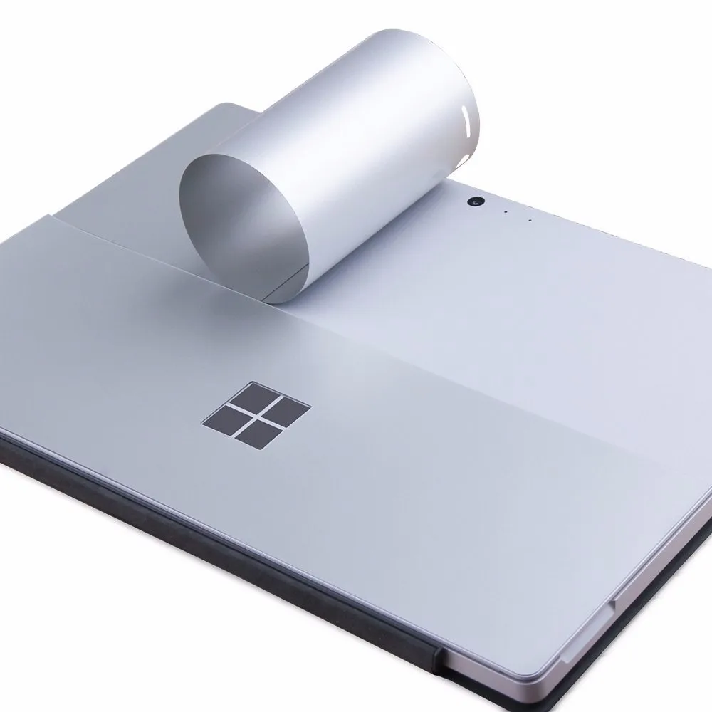 Для Microsoft Surface Pro 4 Средства ухода за кожей защитный Наклейки скины Вернуться Плёнки Protector Щит Серый цвет для поверхности Pro4 высокого качества