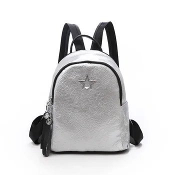 

New Pu Shoulder Bag Female Casual Retro Solid Color Backpack Trend Fashion Travel Small Backpack
