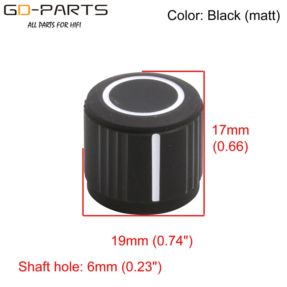 19x17 мм ЧПУ обработанный твердый Полный алюминиевый Объем потенциометра набор ручка указателя для Hi-Fi аудиогитара AMP радио черный, серебристый, золотой - Цвет: Black