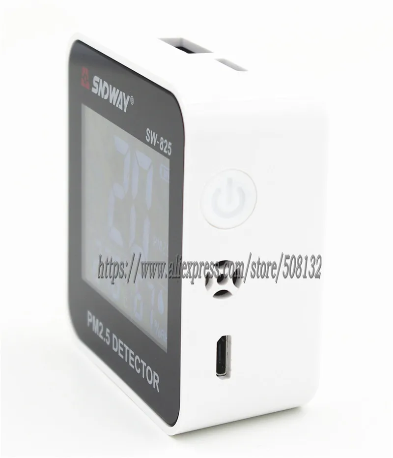 SNDWAY SW-825 цифровой PM2.5 детектор и температура и влажность мини портативный измеритель качества воздуха