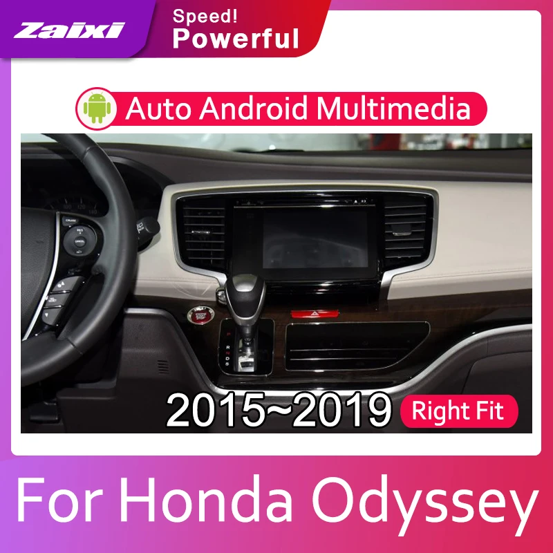Discount ZaiXi 2din Car multimedia Android Autoradio Car Radio GPS player For Honda Odyssey 2015~2019 Bluetooth WiFi Mirror link Navi 5