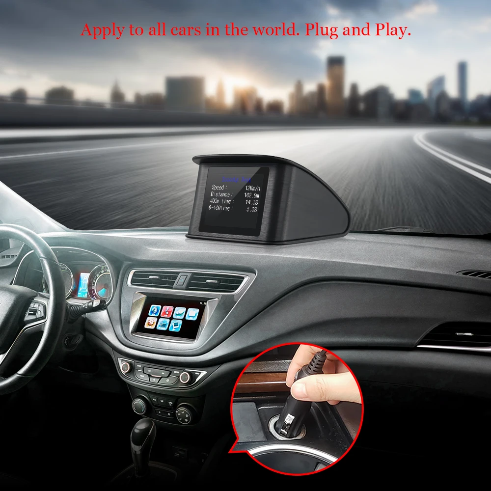 Новый Автомобильный датчик скорости Hud OBD GPS проектор автомобиля дисплей на