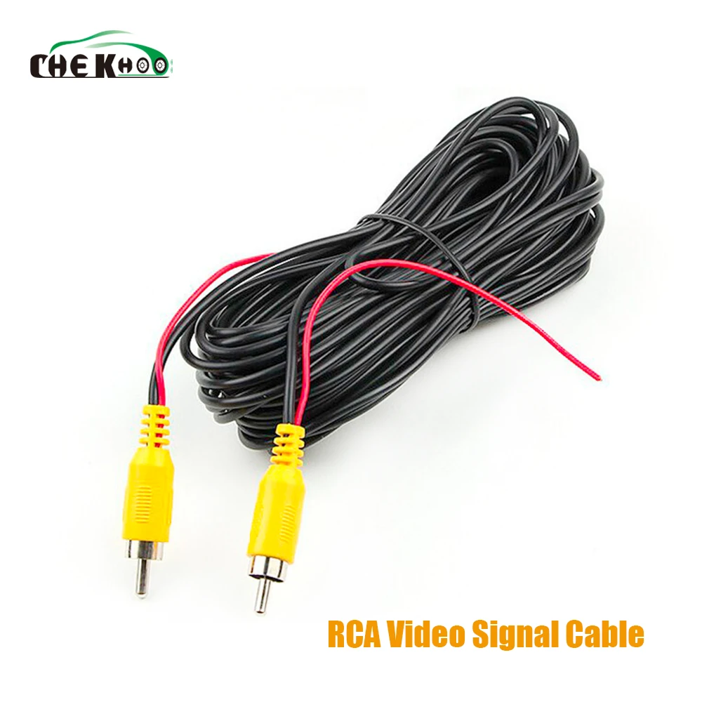 

6/10M RCA Video Cable Car Reverse Rear View Parking Camera Video Cable with Detection Wire Audio Converter Cable