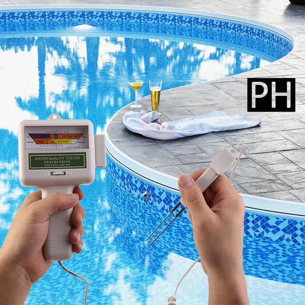 PC101 PH / CL2 Swimming Pool Thermal Water Tester PH Tester Chlorine Level Meter Water Quality Tester Monitor Whole