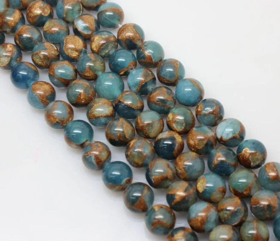 Wholesale High Quality Blue Multi Color Natural Cloisonne Round Stone