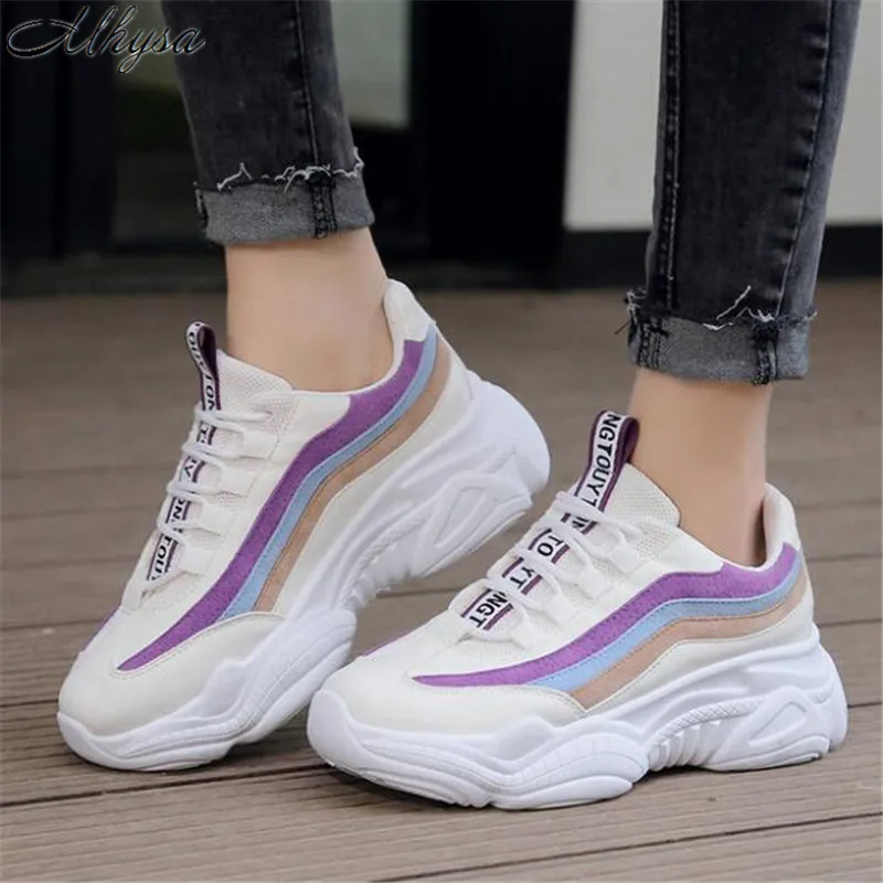 

Mhysa 2019 new ladies casual shoes spring mesh fashion women's vulcanized shoes flat bottom breathable women's sneakers L241