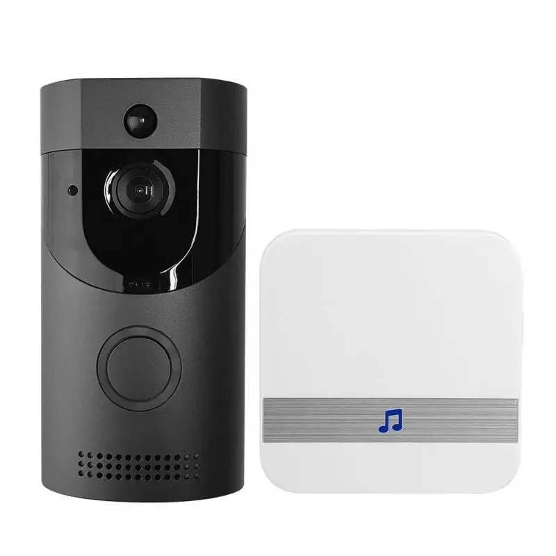 Anytek B30 wifi водонепроницаемый видео умный дверной звонок приемник 720P Беспроводная домофонная сигнализация ИК ночное видение IP камера PIR Обнаружение - Цвет: Black EU