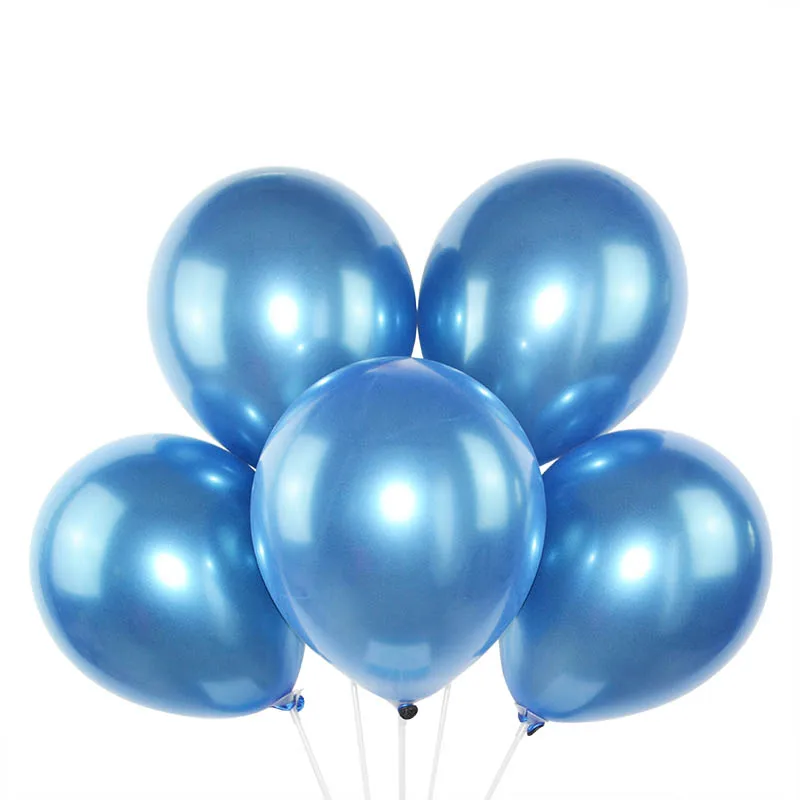 5 шт Модные металлические воздушные шары Свадебные латексные шары «С Днем Рождения» толстые двухслойные воздушные шары Гелиевый шар вечерние украшения - Цвет: royal blue