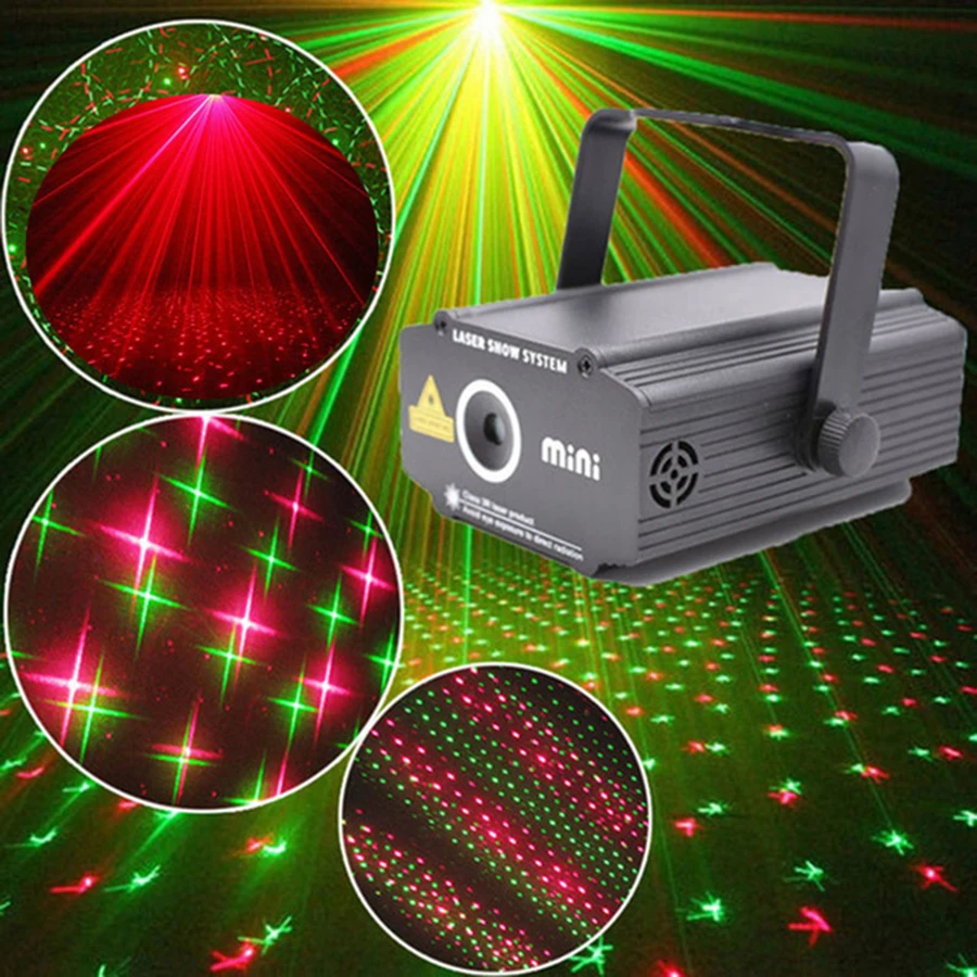 

Party Birthday Mini 4 in1 Pattern Effect R&G Audio Star Dot Laser Projector Stage Disco DJ Club Bar KTV Family Party Light Show