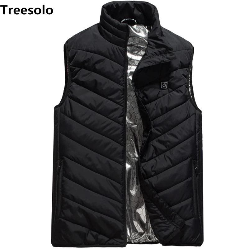 

Men Women Outdoor USB Infrared Heating Vest Jacket Winter Flexible Electric Thermal Clothing Waistcoat For Sports Hiking 9888