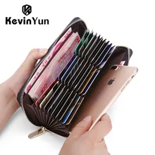 Кевин Юн модные мужские кошельки из искусственной кожи длинный большой емкости мужской держатель для кредитных карт кошелек