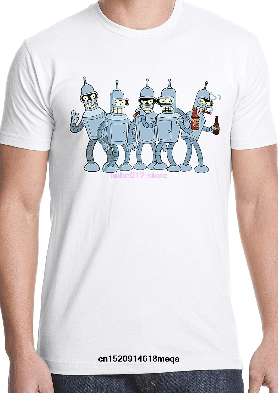 

funny t shirts BENDER T SHIRT POPULAR CHARACTER FROM Men's Fashion T-shirt