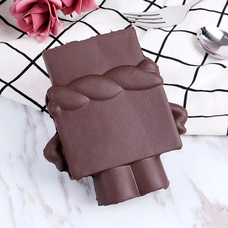 1Pcs kawaii Squishy Jumbo 12.5cm Face Chocolate Squeeze Squishy Slow Rising Charms Toys Phone Strap Squishi Kid Juguetes