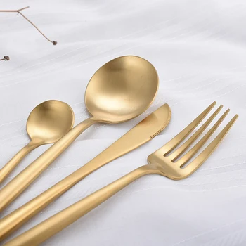 

Hot Sale 4 Pcs/set Pure Gold European Dinnerware Knife 304 Stainless Steel Western Cutlery Bone China Dinnerware Sets 3DCJS16
