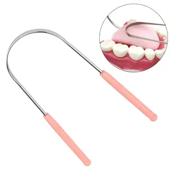 

Stainless Steel Tongue Scraper Cleaner Fresh Breath Cleaning Coated Tongue Toothbrush Dental Oral Hygiene Care Tools #11