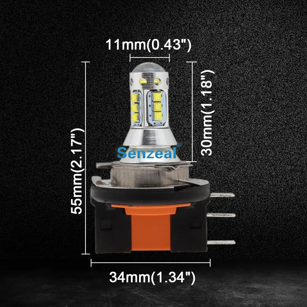 2шт 8000k 1600lm H15 80W 16smd светодиодный авто Интерьер противотуманная фара замена лампы