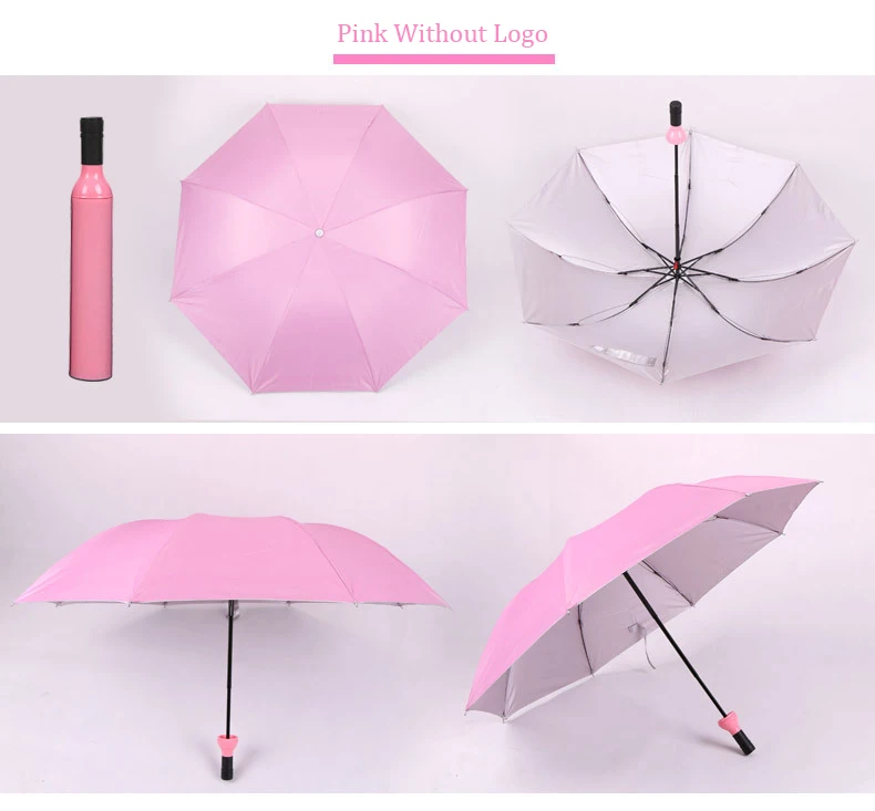 2019 Creative Wine Bottle Umbrella Rain Women 3 Folding Sun Rain UV Mini Umbrella girl Kids Female umbrellas cute gifts Parasol (14)